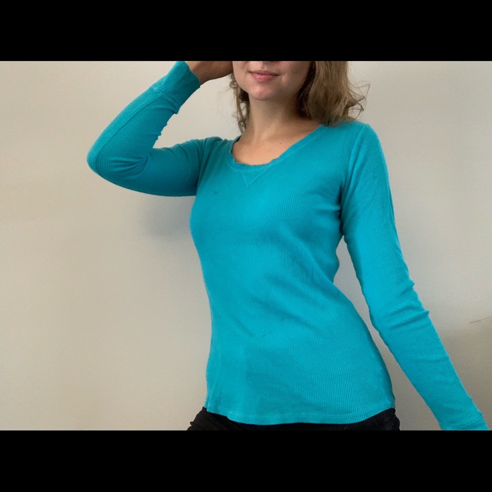 Arizona Teal Waffle Pattern Shirt